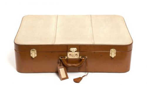 Louis Vuitton 'Vache Naturelle' Tan Leather Suitcase, circa 1935