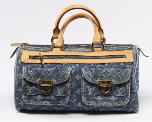 Louis Vuitton, Bags, Louis Vuitton Blue Monogram Denim Neo Speedy Bag