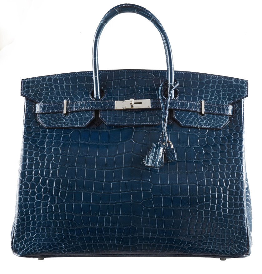 Hermes Birkin 35 Bleu Roi Ostrich Leather