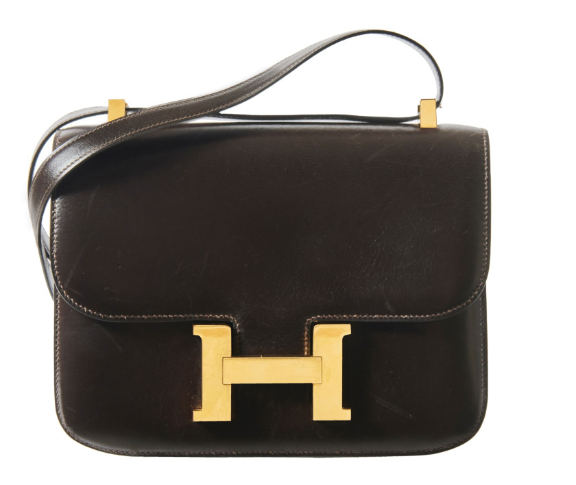 Sold at Auction: Hermes Constance Cartable 29 Shoulder Bag Limited Edition Rouge  Red H Gold