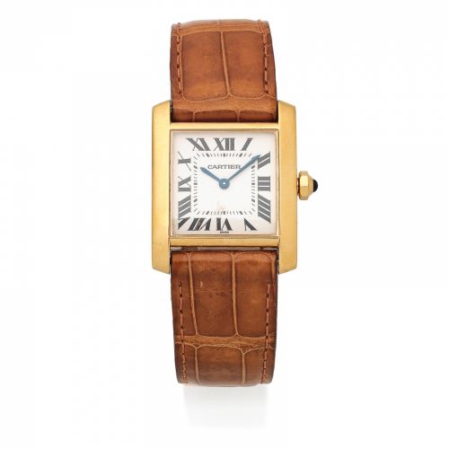Sold at Auction: CARTIER TANK FRANCAISE REF 1821 IN ORO 18 KT