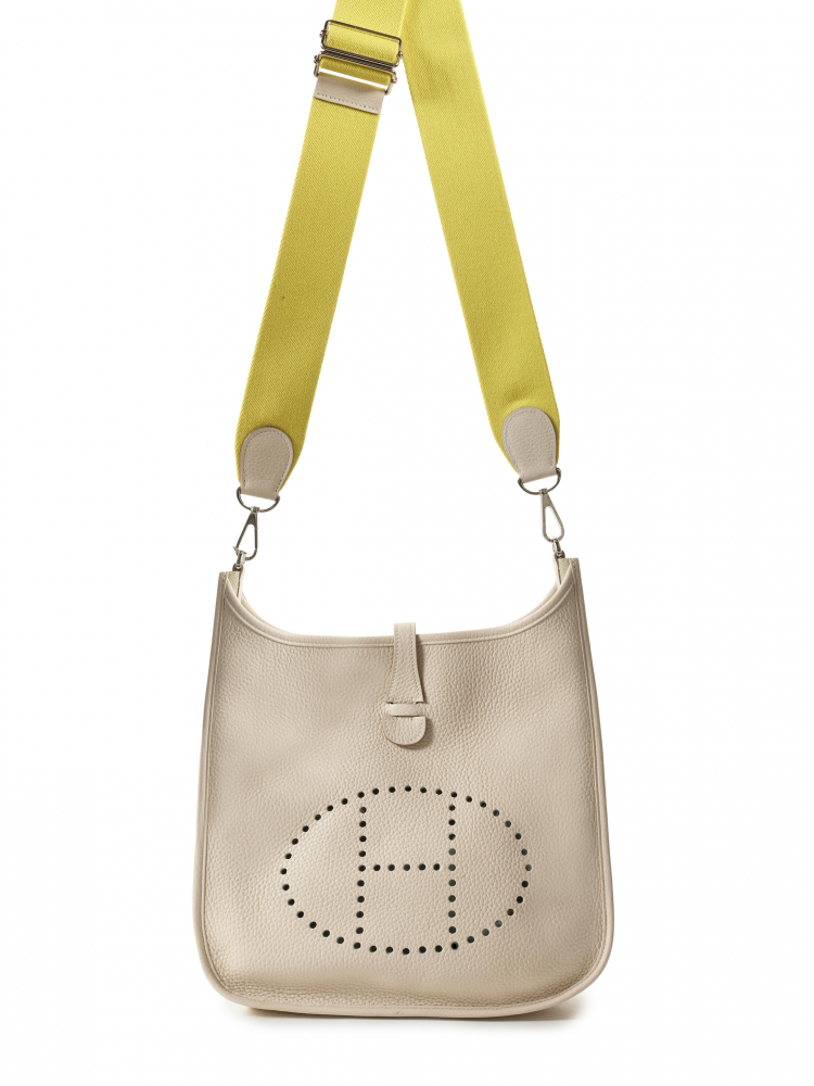 Hermes, Bags, Hermes Evelyns Poche Iii 29 Clemence Etoupe Crossbody Bag  With Gold Hardware