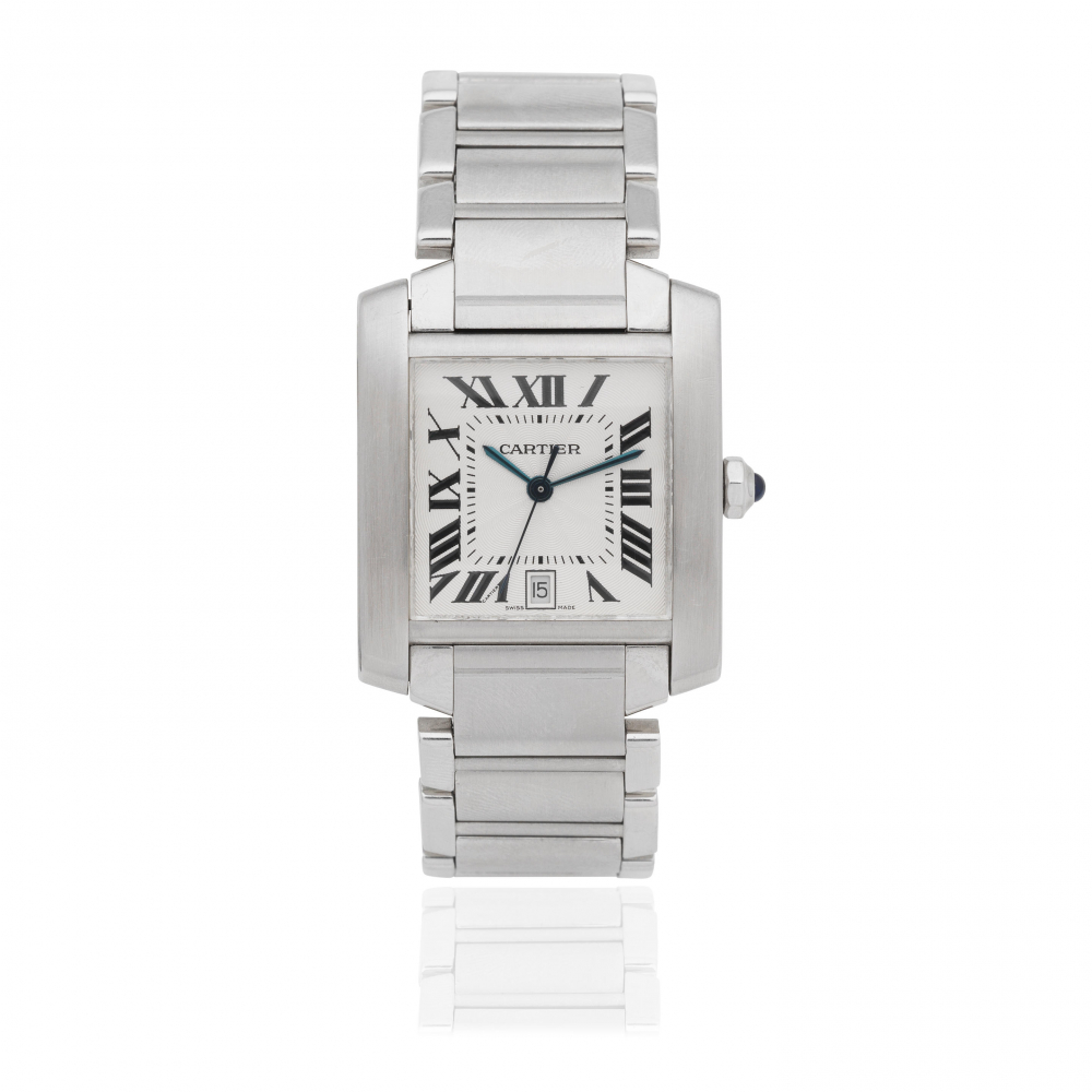 Authentic Used Cartier Tank Francaise W51005Q4 Watch (10-10-CAR-FMT731)