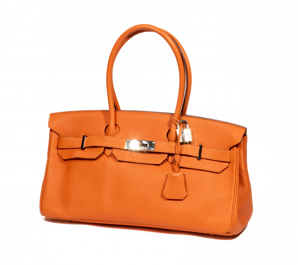 Birkin shoulder leather handbag Hermès Grey in Leather - 15529085