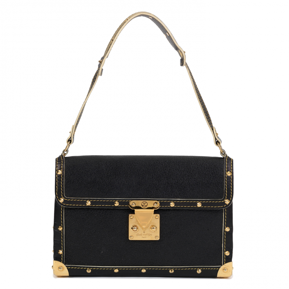 Louis Vuitton L'Aimable Studded Black Bag in Suhali Leather w bag & box