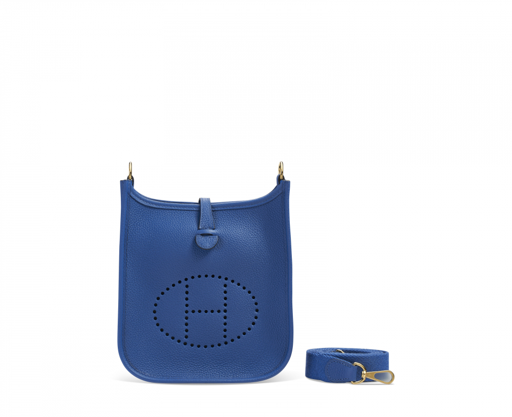 Evelyne 16 bag in blue leather Hermès - Second Hand / Used – Vintega