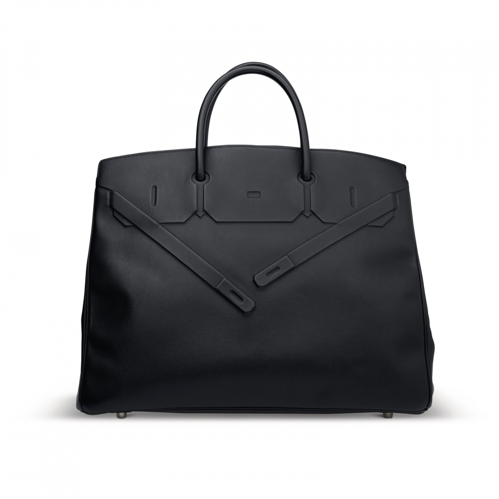 Hermes Birkin 50 Travel Bag in Etain, Black, Gold, Orange and