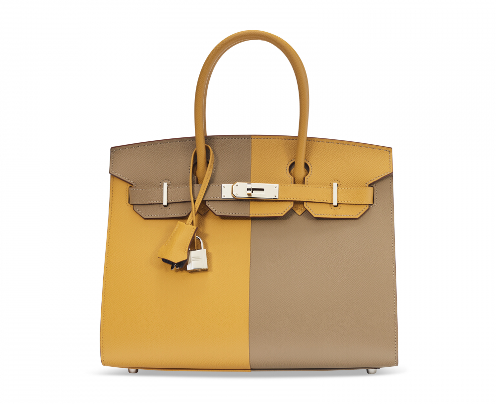 A LIMITED EDITION NATA CANVAS & SWIFT LEATHER CARGO BIRKIN 35 WITH