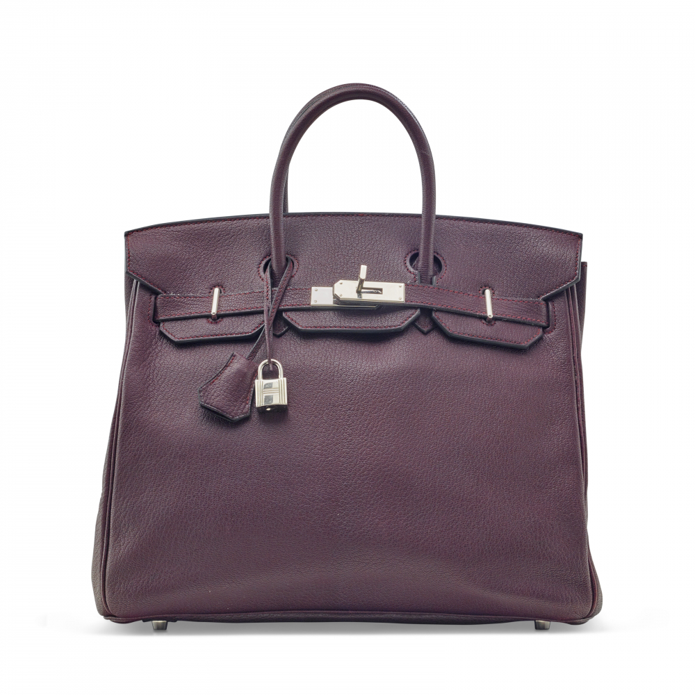 A PERSONALIZED ROUGE H CALF BOX LEATHER HAC BIRKIN 60 WITH GOLD