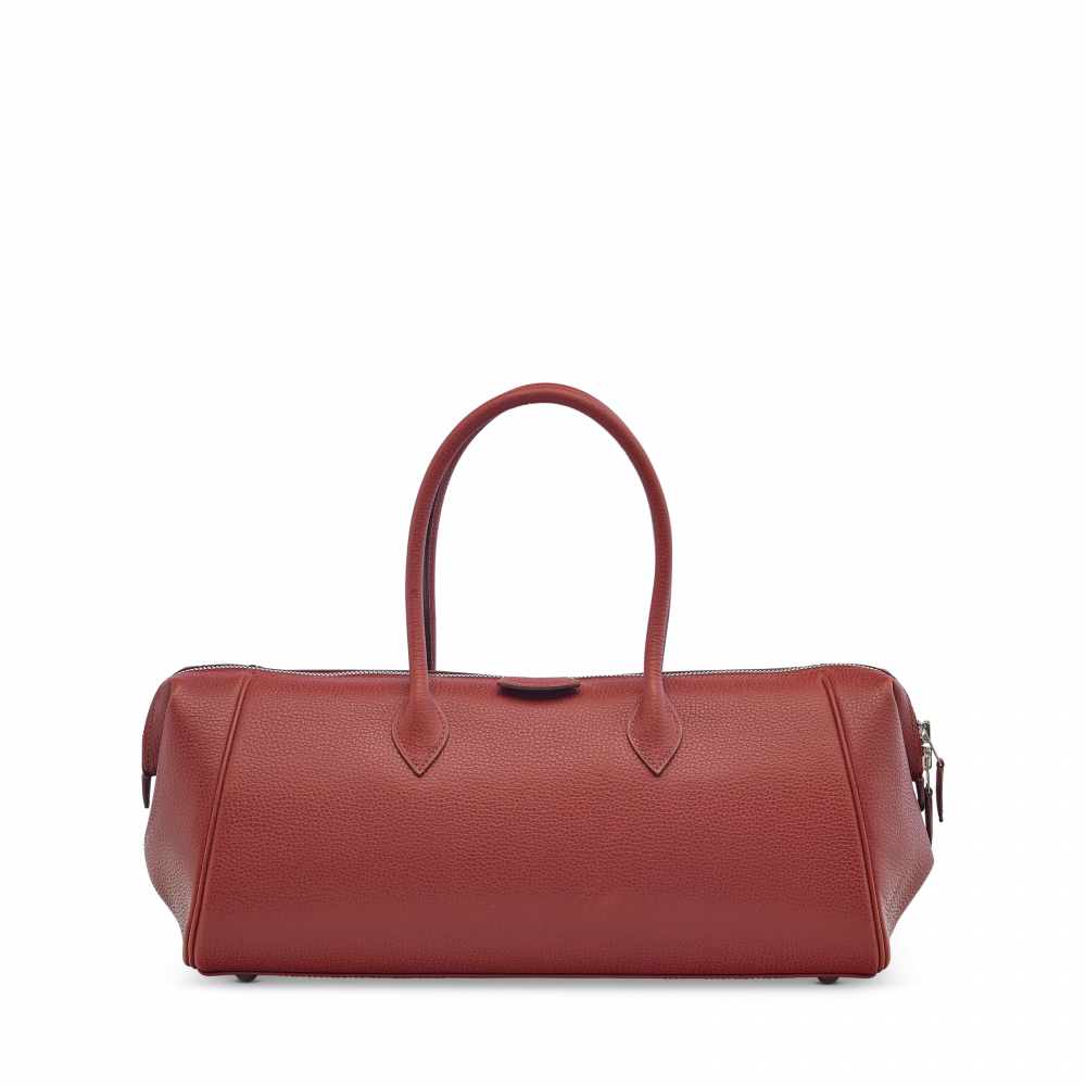 Hermes Birkin 35 Rouge Garance K Stamped Handbag