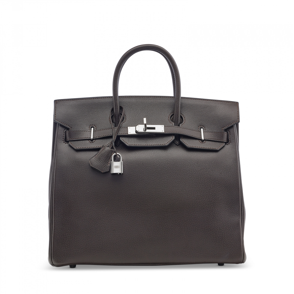 Hermes Birkin HAC 45 Black Leather Gold Large Men's Travel Top Handle Tote  Bag