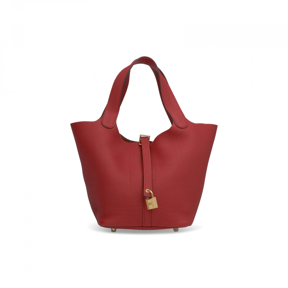 Picotin 18 bag in red leather Hermes - Second Hand / Used – Vintega