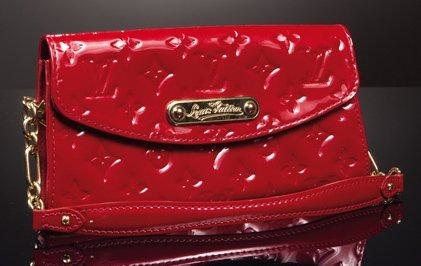 Louis Vuitton Red Monogram Vernis Sunset Boulevard Bag, Pre Loved