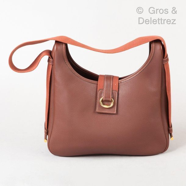 Tsako Hermes Toile and Red Leather Bag - It's All Goode