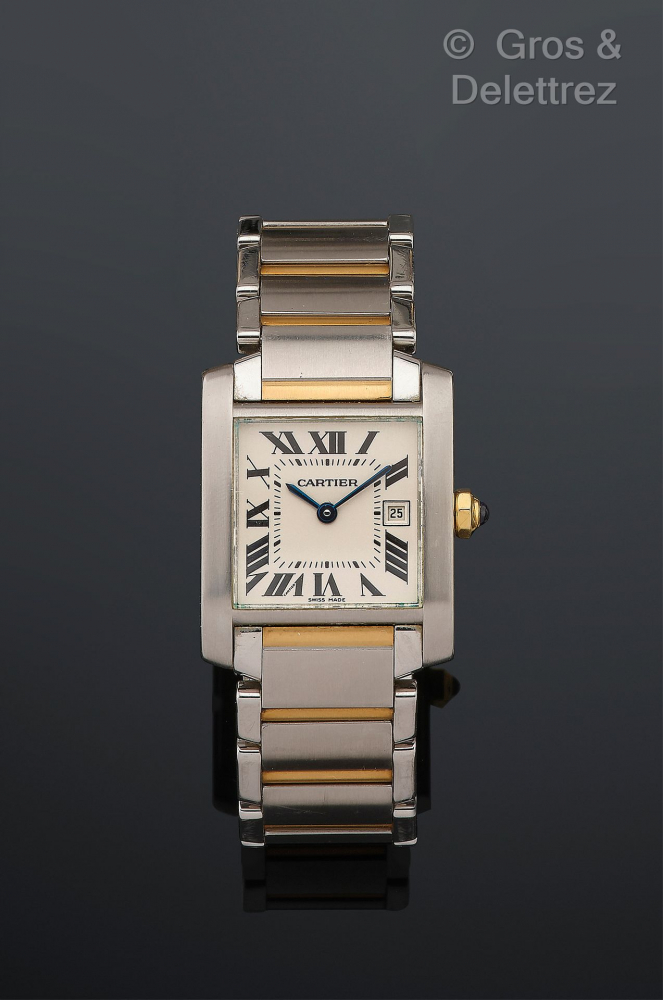 Bonhams : Cartier Tank Louis Cartier, A Yellow Gold Bracelet Watch