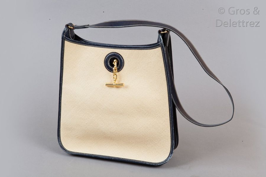 Hermes Orange H Veau Doblis Vespa TPM Bag.  Luxury Accessories, Lot  #78003