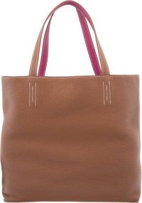 Double sens leather handbag Hermès Orange in Leather - 27142982