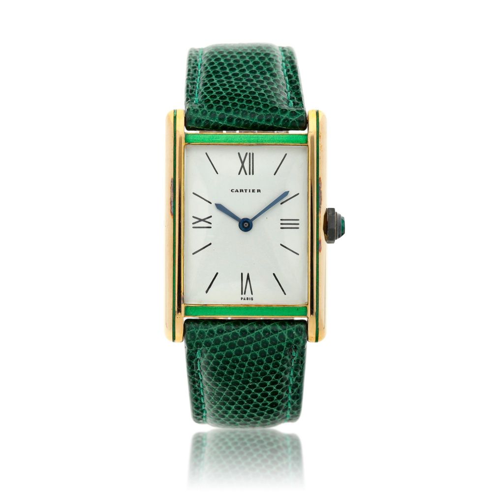Sold at Auction: Ladies Cartier Tank Louis White Gold Watch
