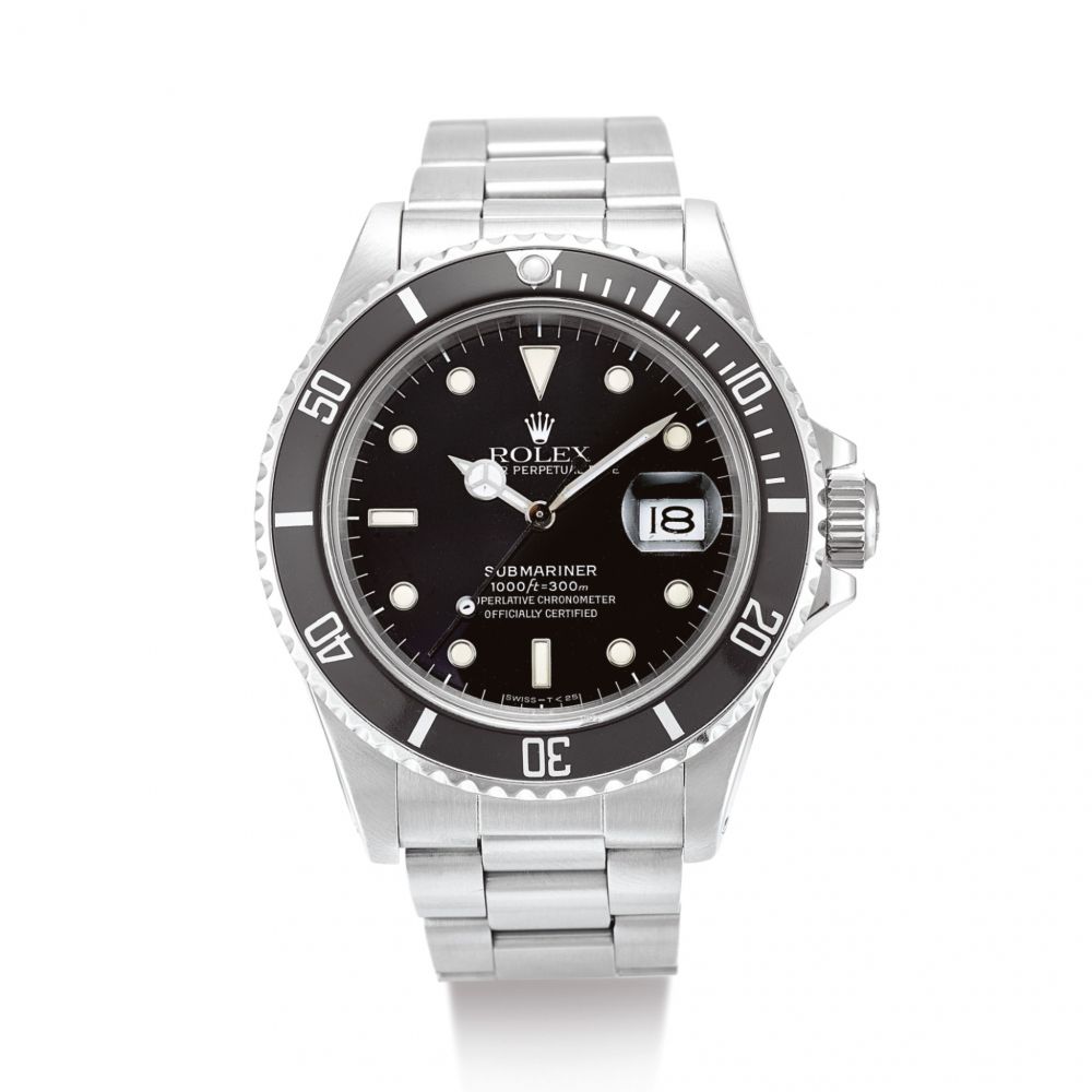 Reference 168000 Submariner, A stainless steel automatic wristwatch with  date and bracelet, Circa 1986, Fine Watches, 2023